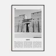 Edfu Travel B&W Poster