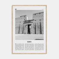 Edfu Travel B&W Poster
