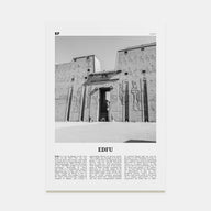 Edfu Travel B&W Poster
