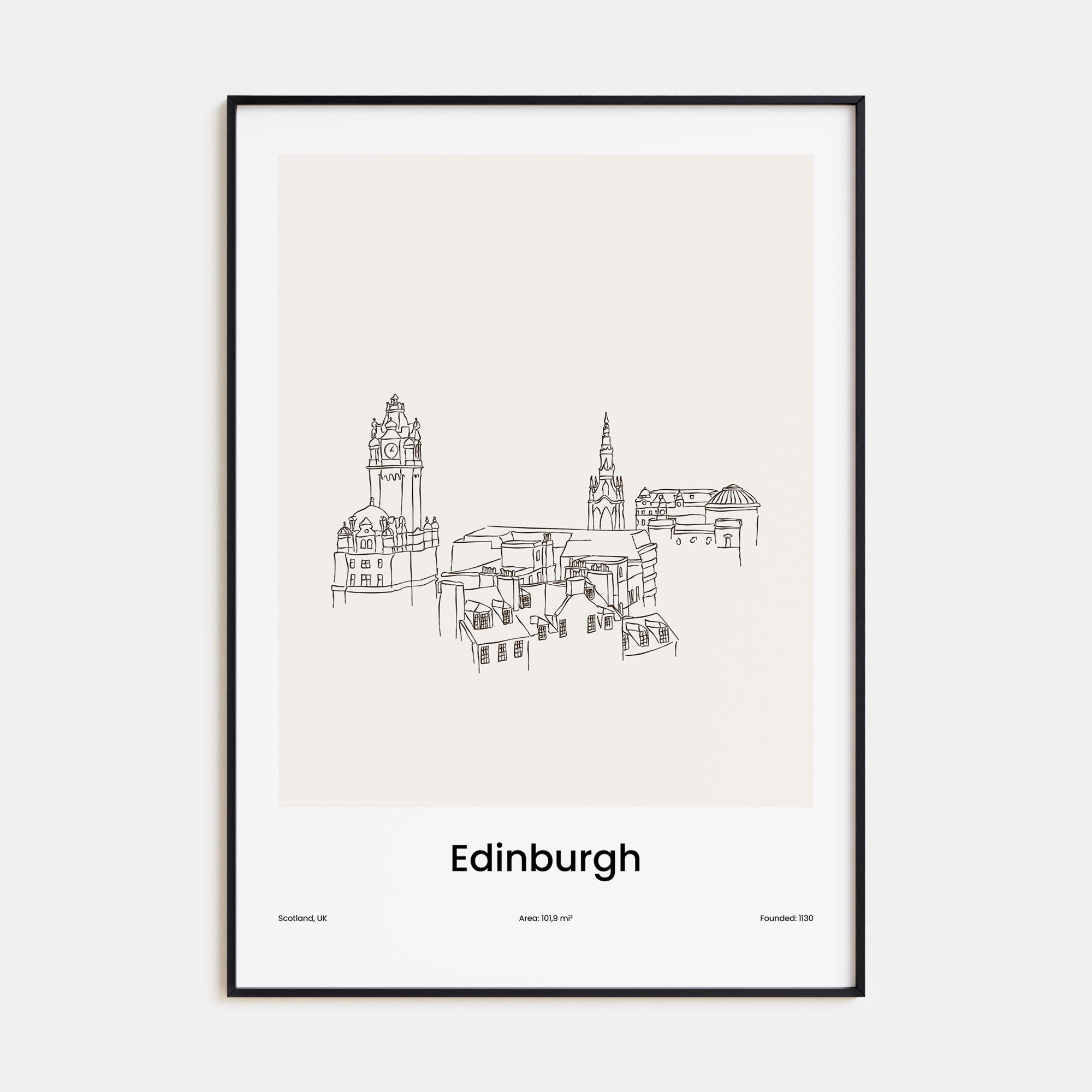 Edinburgh Drawn Poster