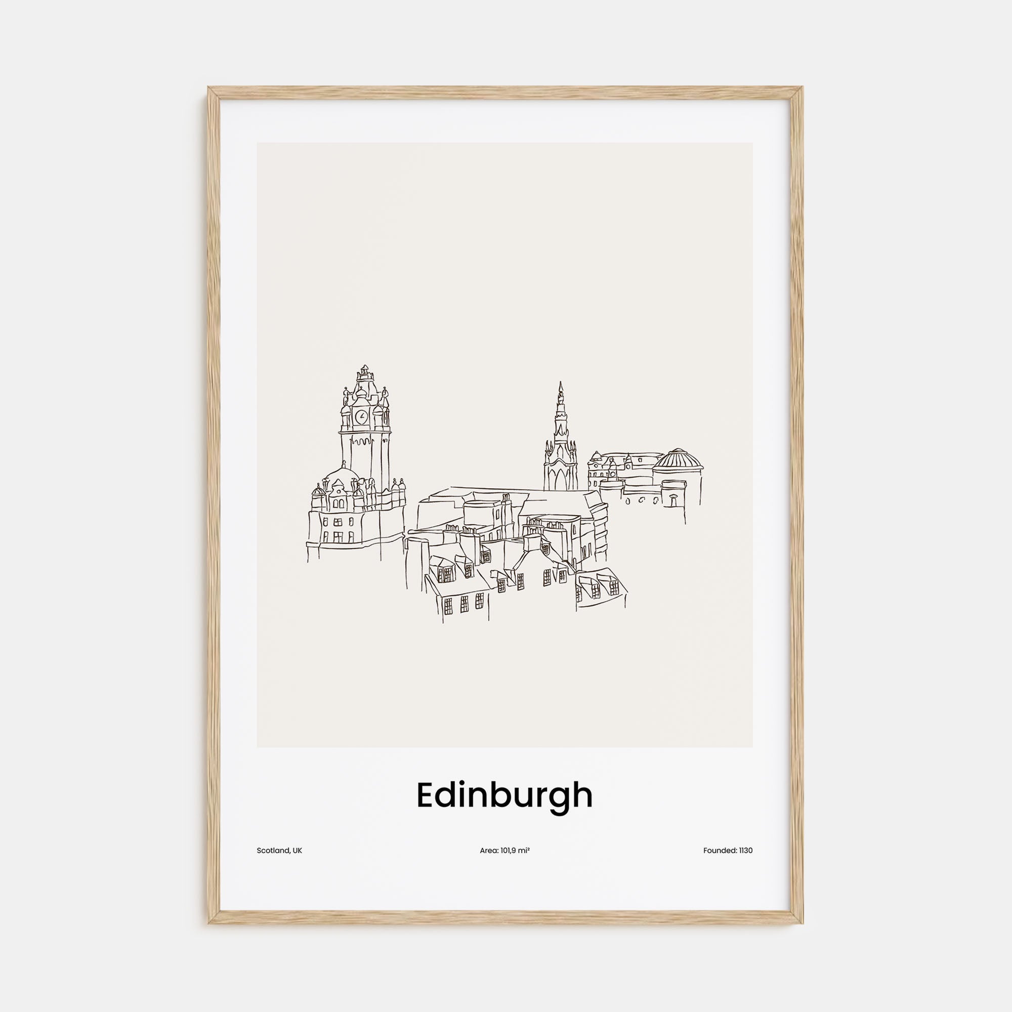 Edinburgh Drawn Poster