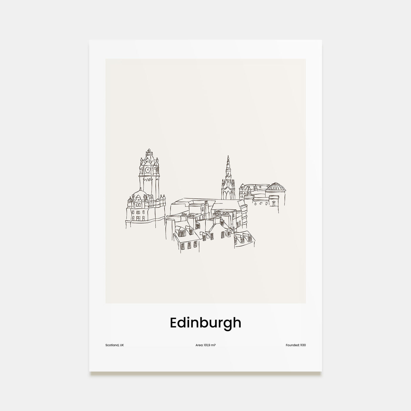 Edinburgh Drawn Poster