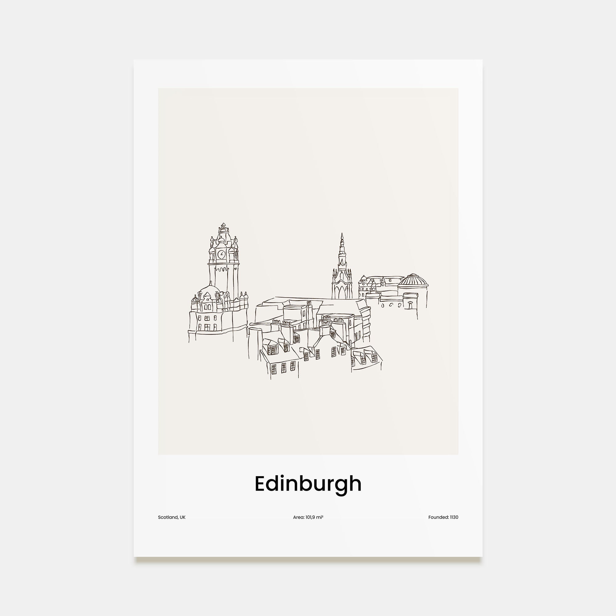 Edinburgh Drawn Poster