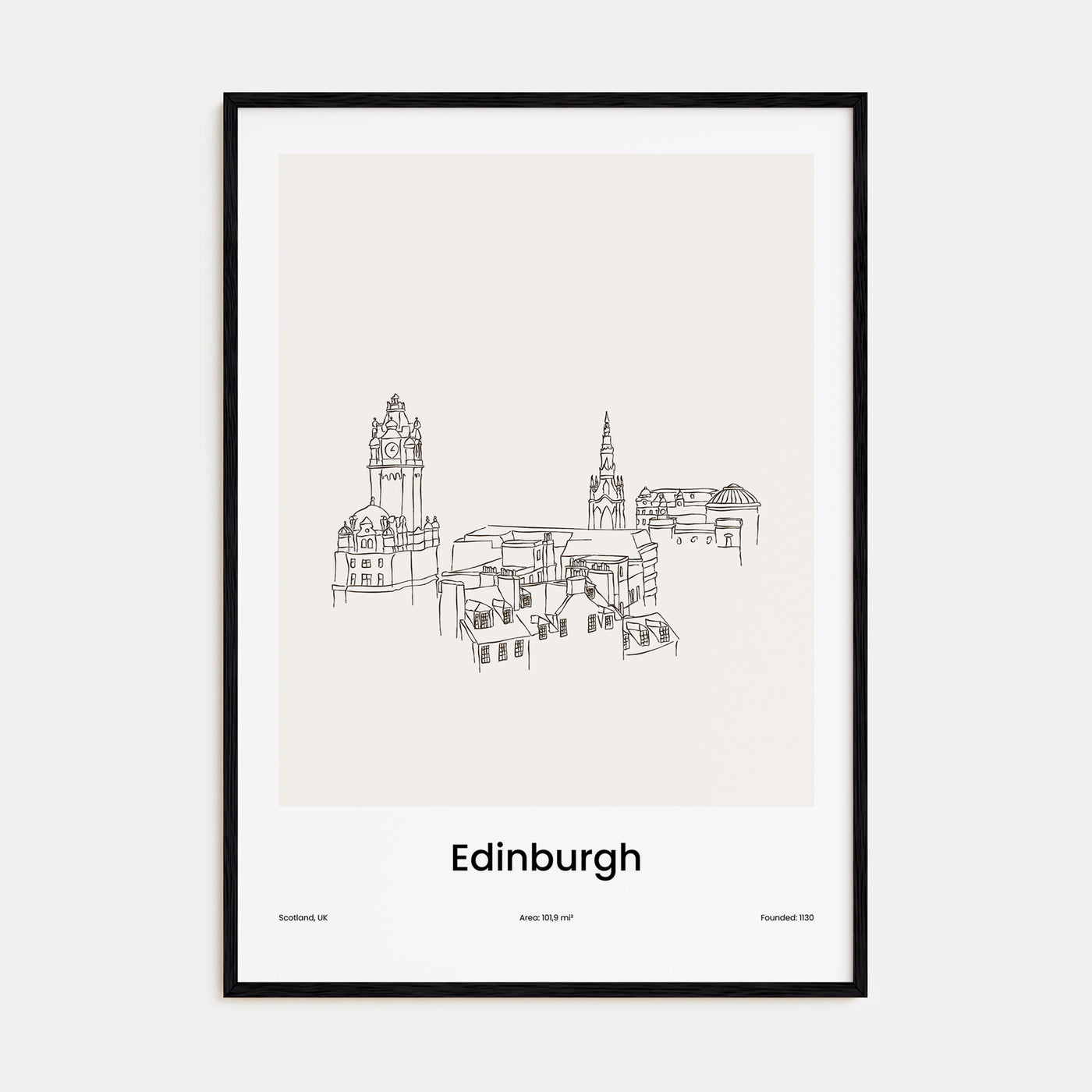 Edinburgh Drawn Poster