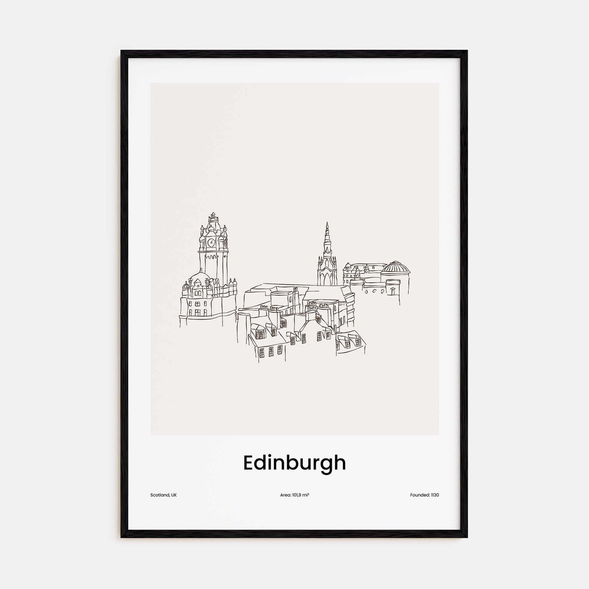 Edinburgh Drawn Poster
