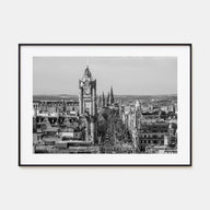 Edinburgh Landscape B&W Poster
