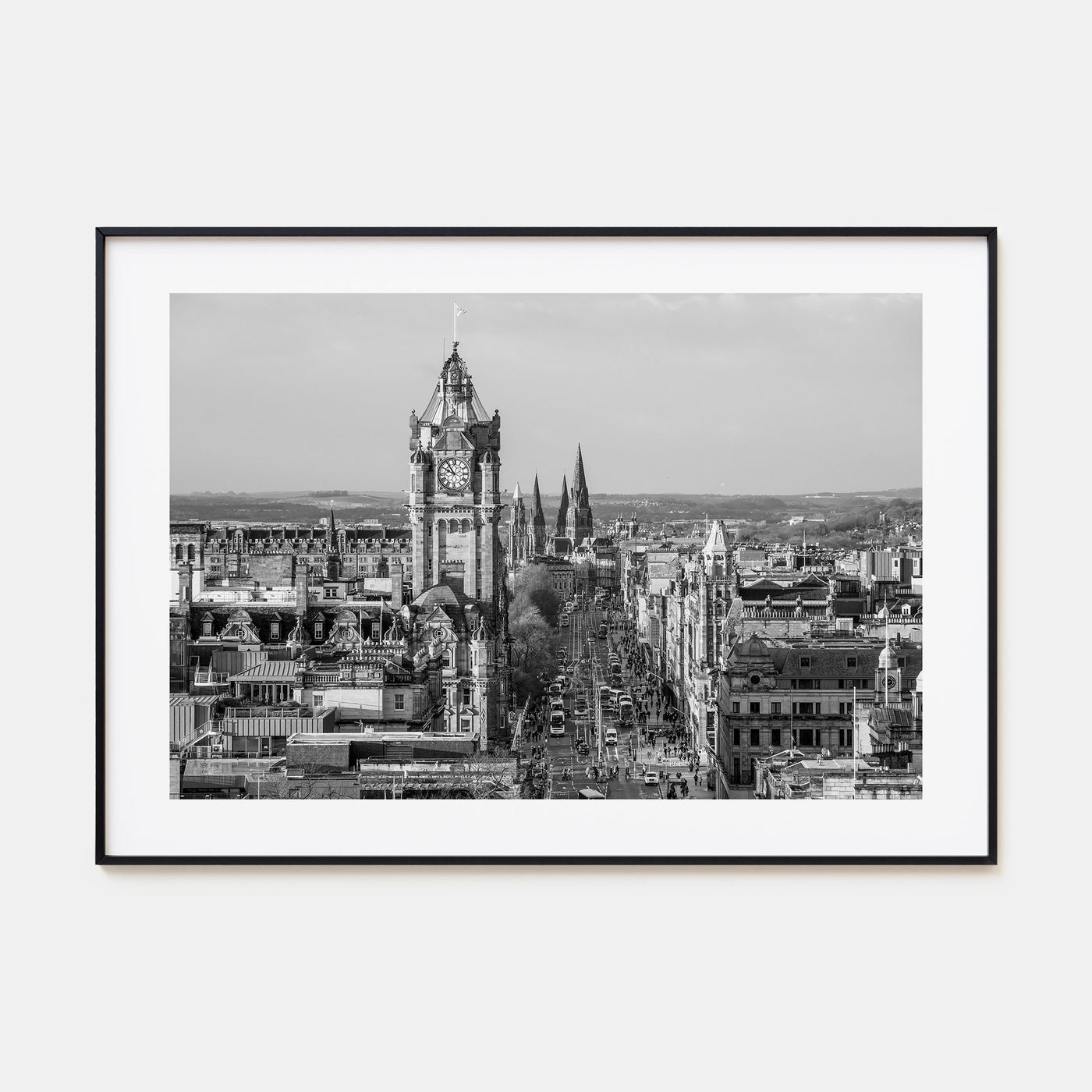 Edinburgh Landscape B&W Poster