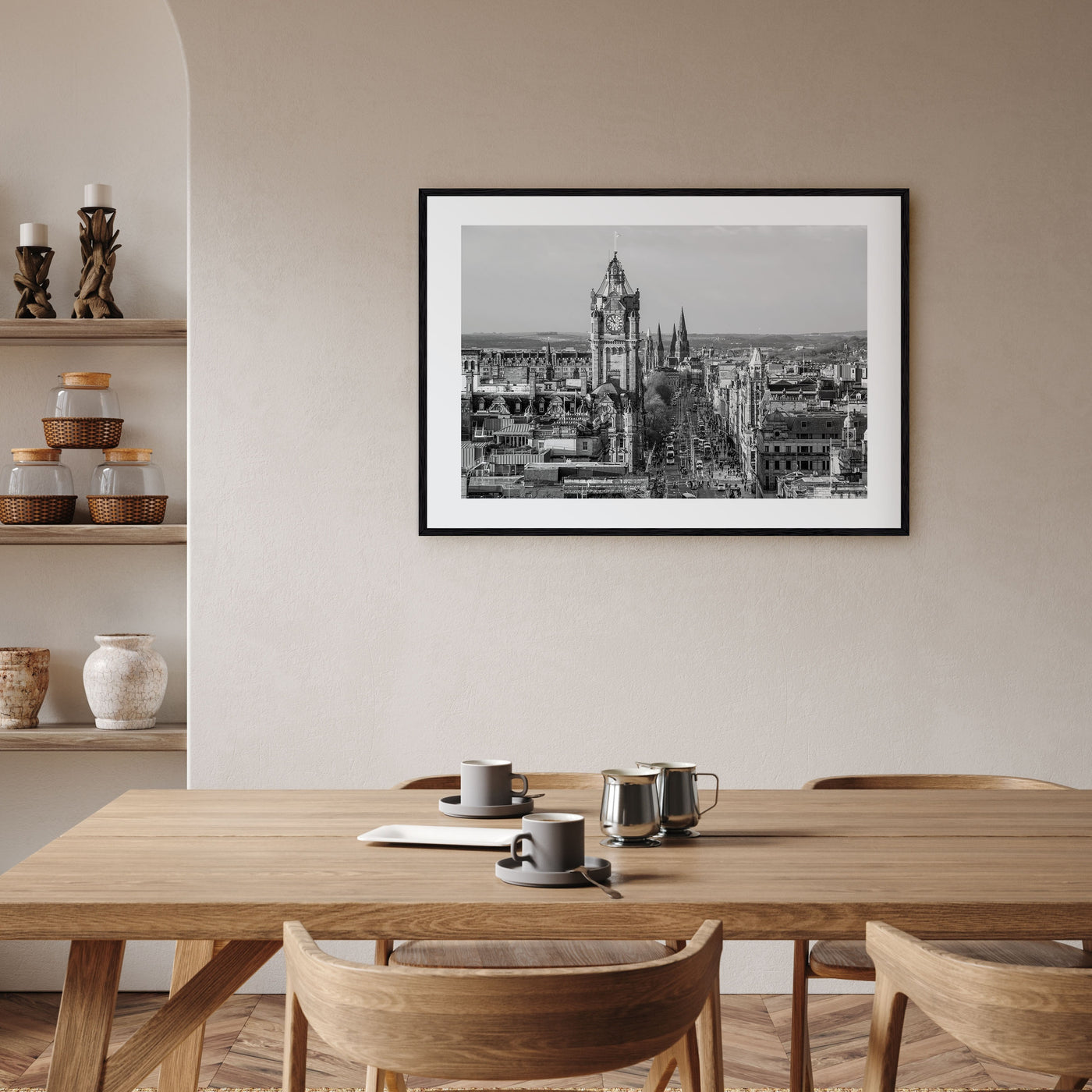 Edinburgh Landscape B&W Poster