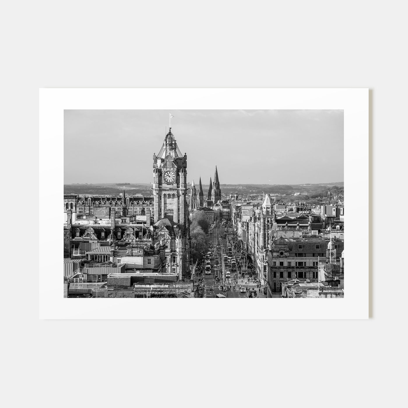 Edinburgh Landscape B&W Poster