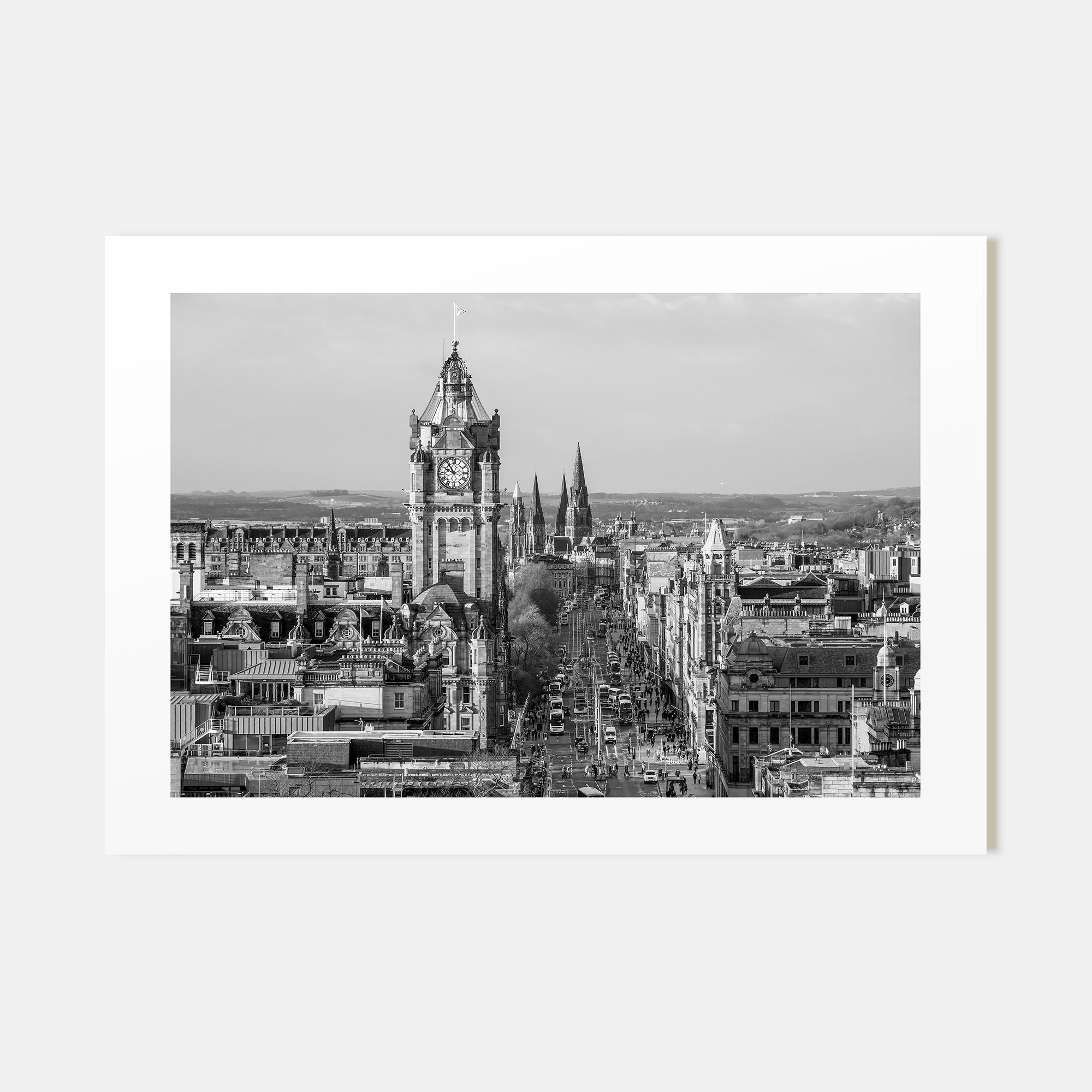 Edinburgh Landscape B&W Poster