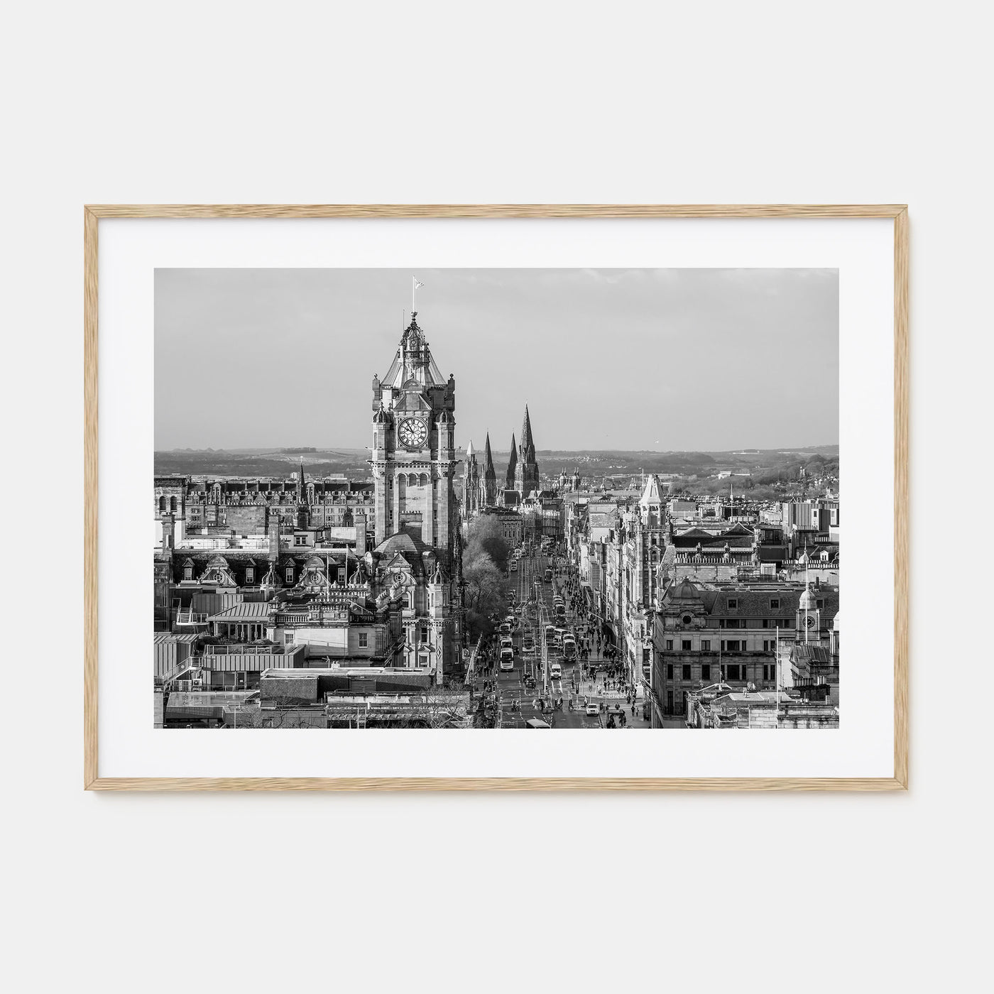 Edinburgh Landscape B&W Poster
