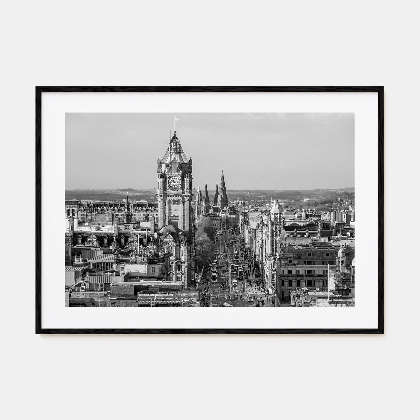 Edinburgh Landscape B&W Poster