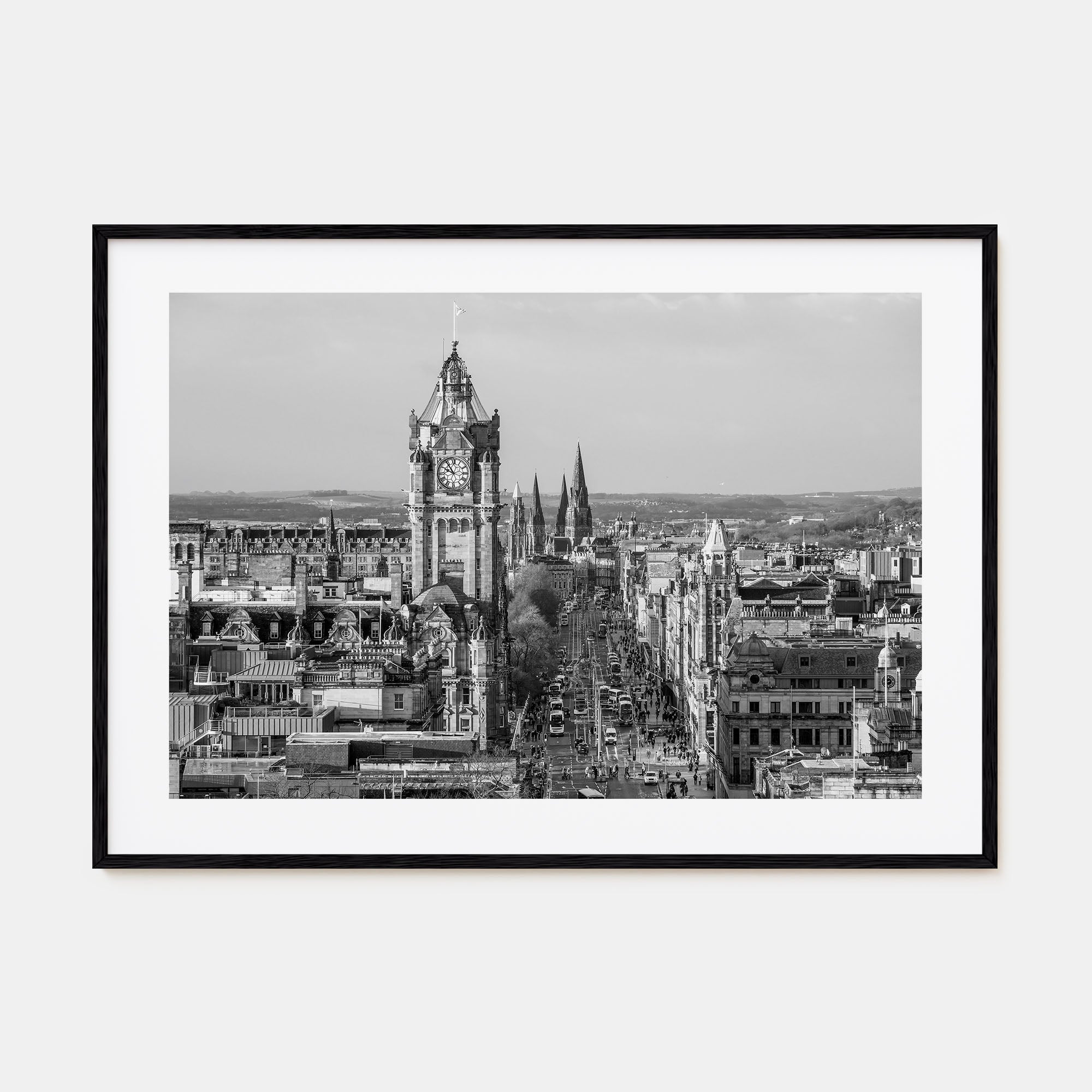Edinburgh Landscape B&W Poster