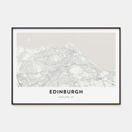 Edinburgh Map Landscape Poster