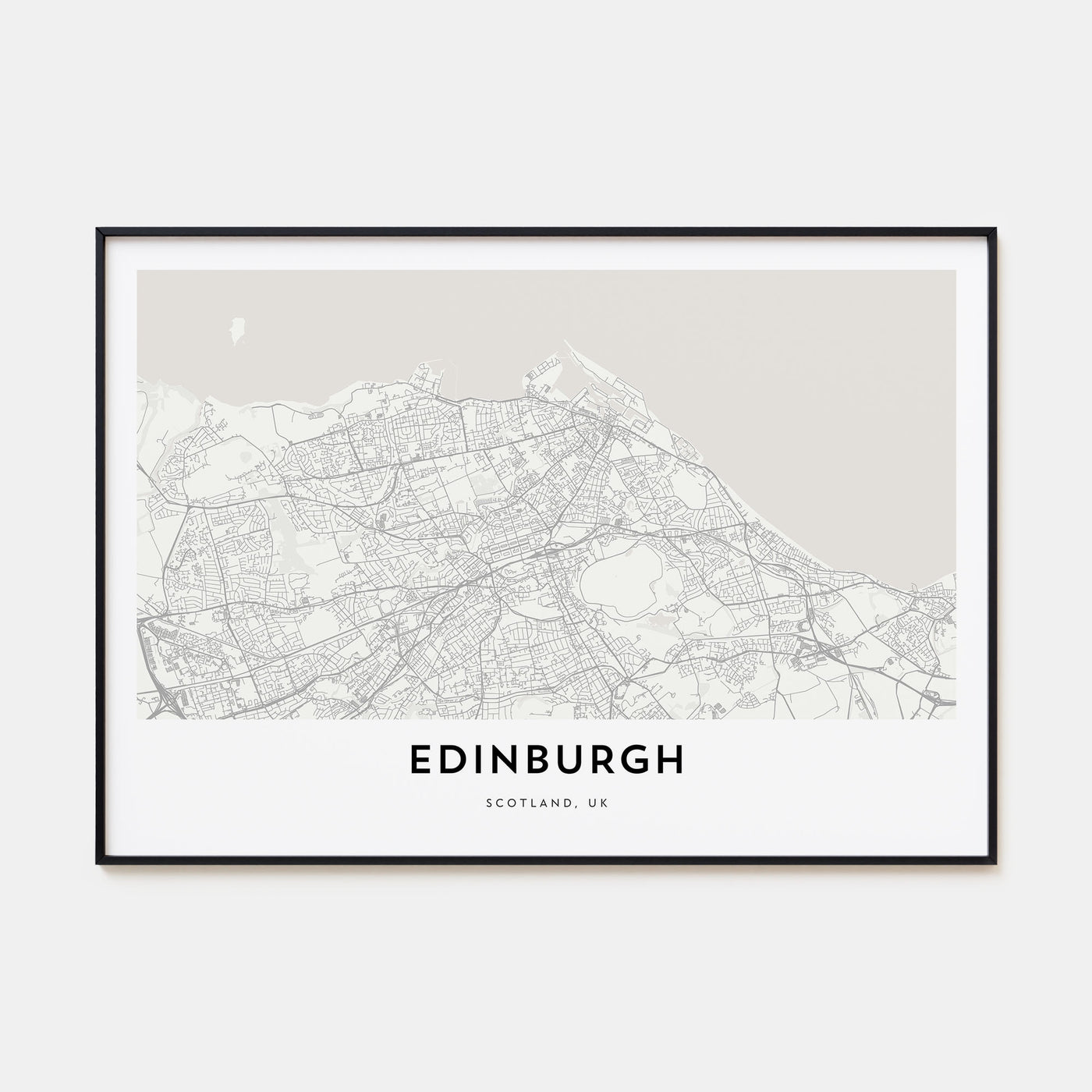 Edinburgh Map Landscape Poster
