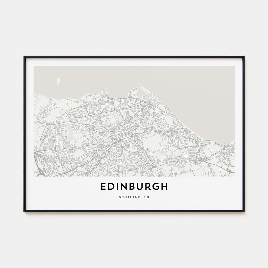 Edinburgh Map Landscape Poster