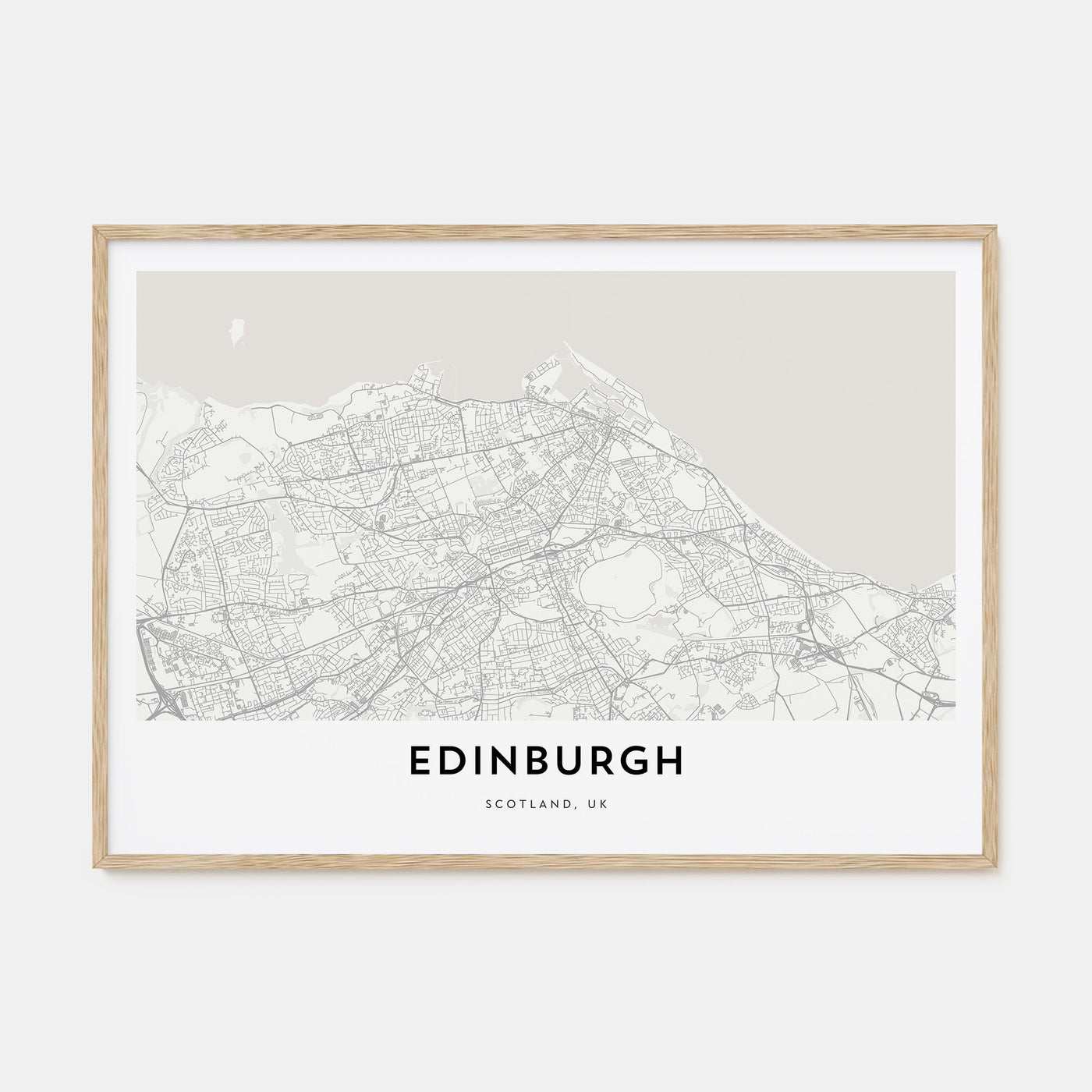 Edinburgh Map Landscape Poster