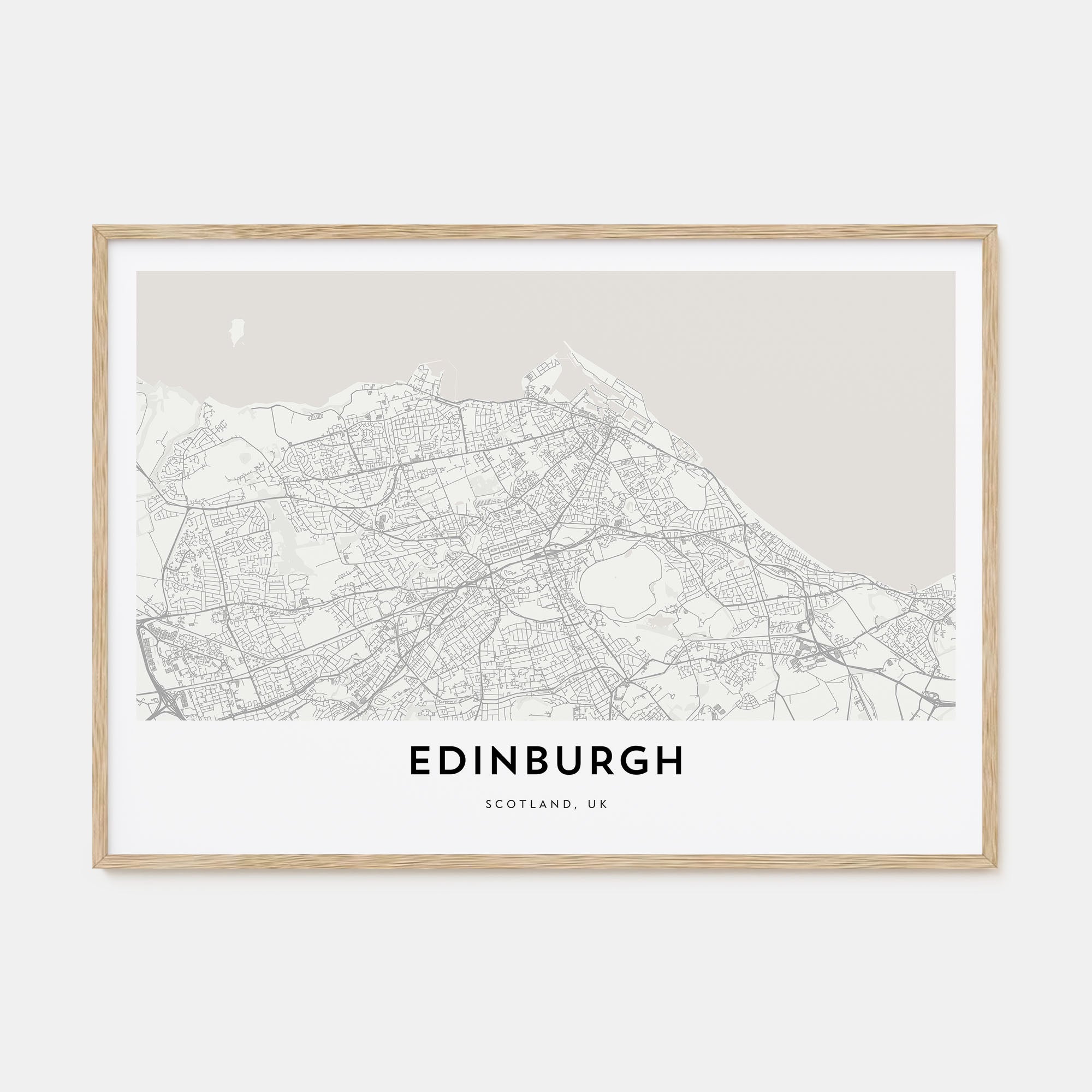 Edinburgh Map Landscape Poster
