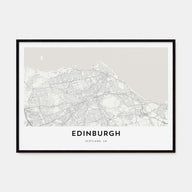 Edinburgh Map Landscape Poster