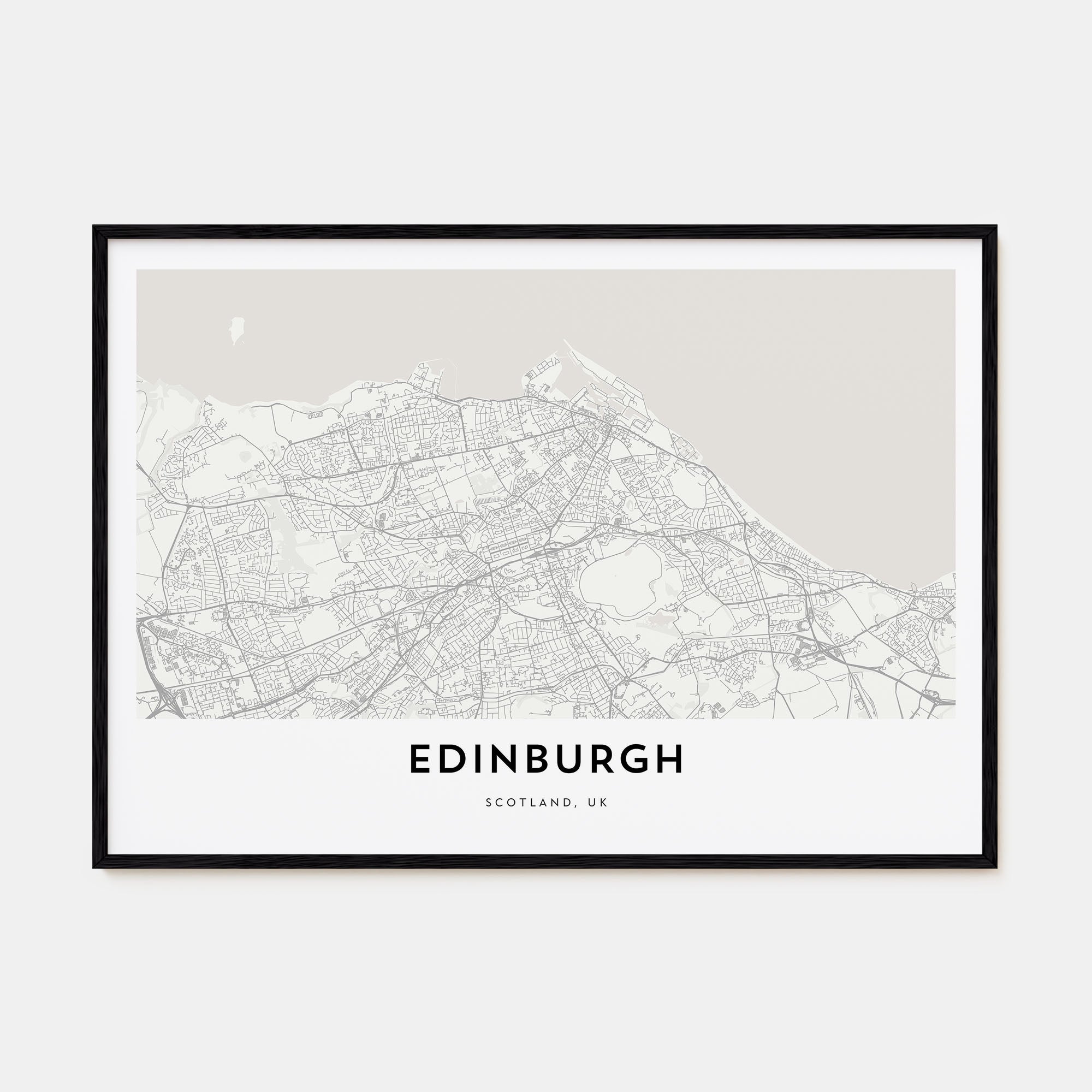 Edinburgh Map Landscape Poster
