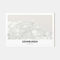 Edinburgh Map Landscape Poster