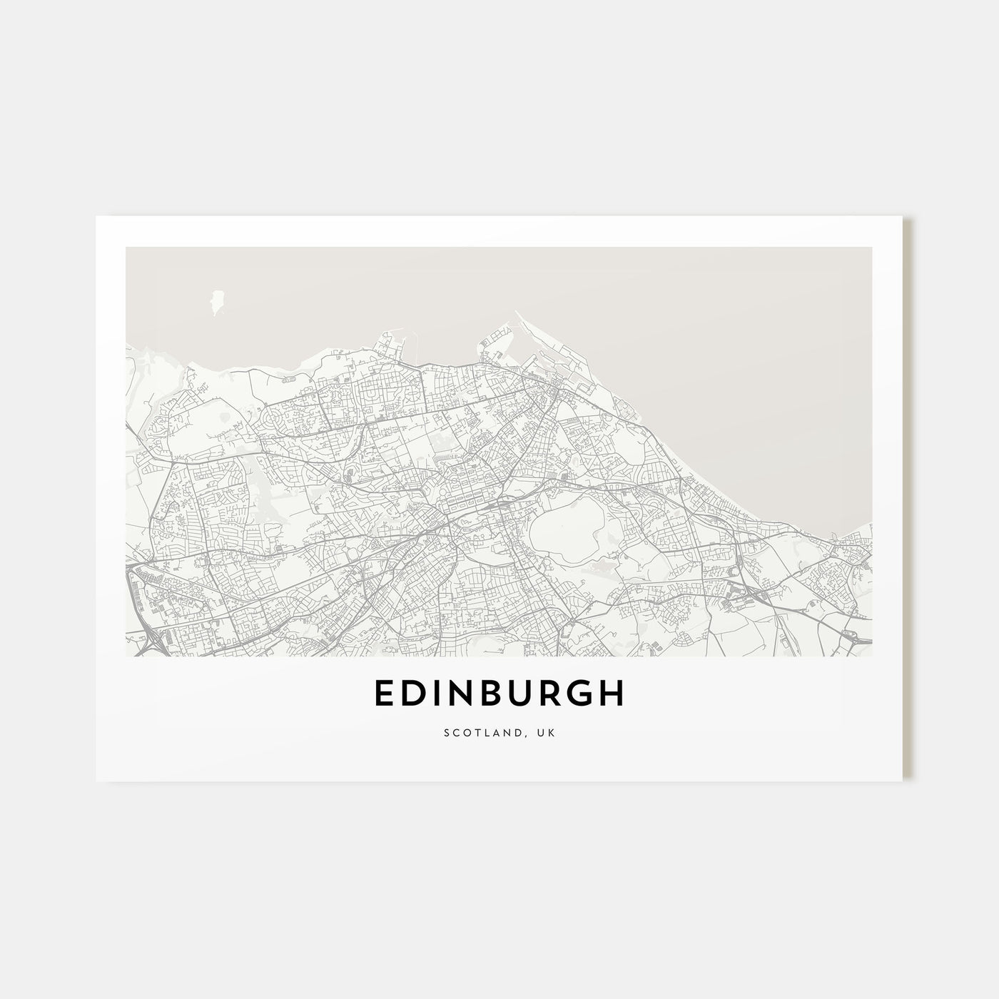 Edinburgh Map Landscape Poster