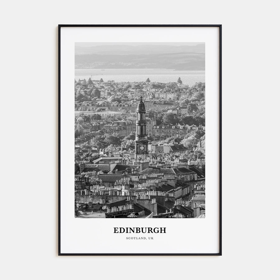 Edinburgh Portrait B&W No 1 Poster