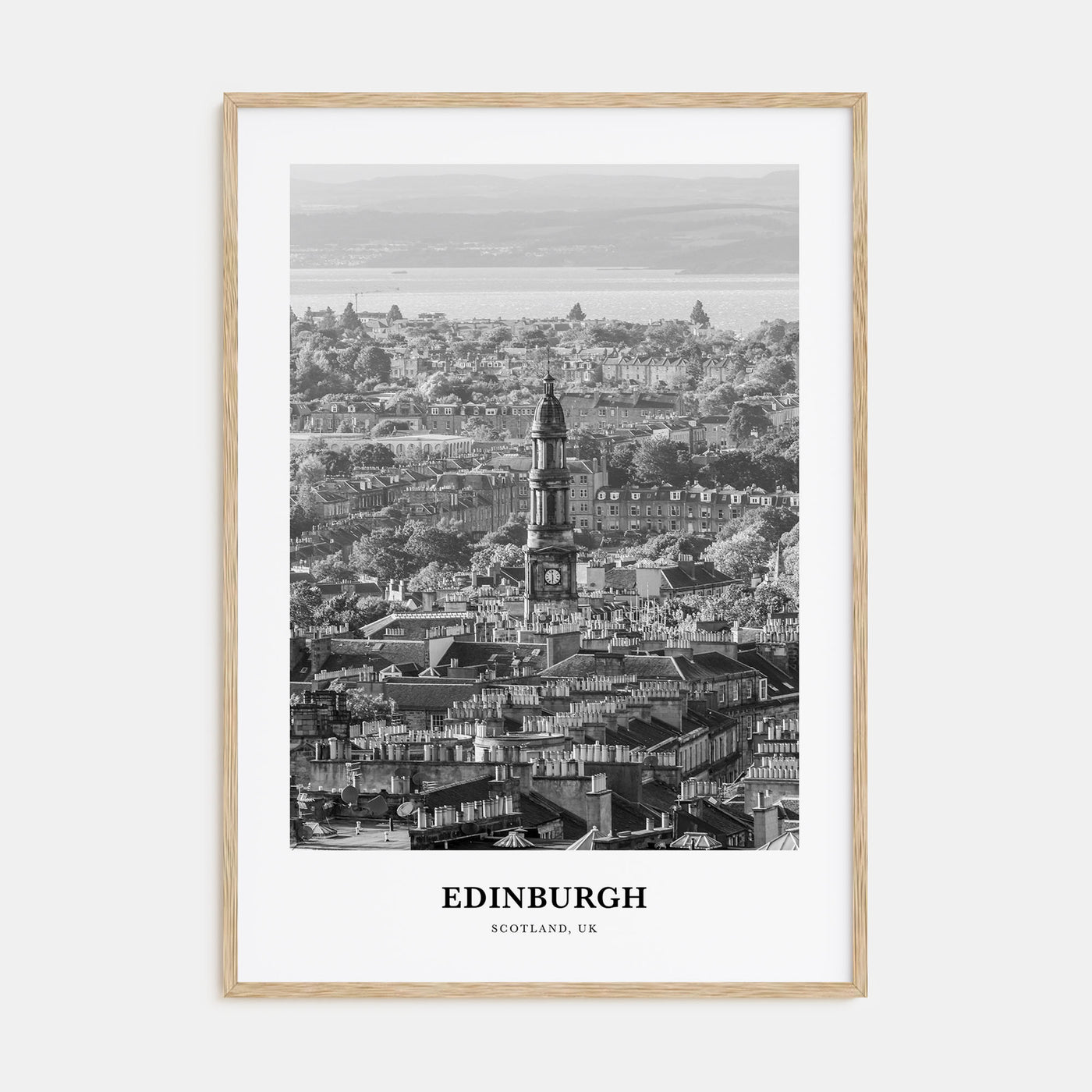 Edinburgh Portrait B&W No 1 Poster