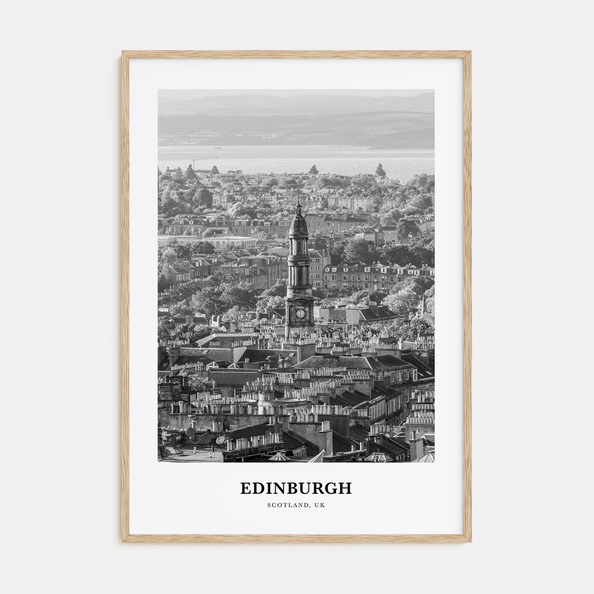 Edinburgh Portrait B&W No 1 Poster