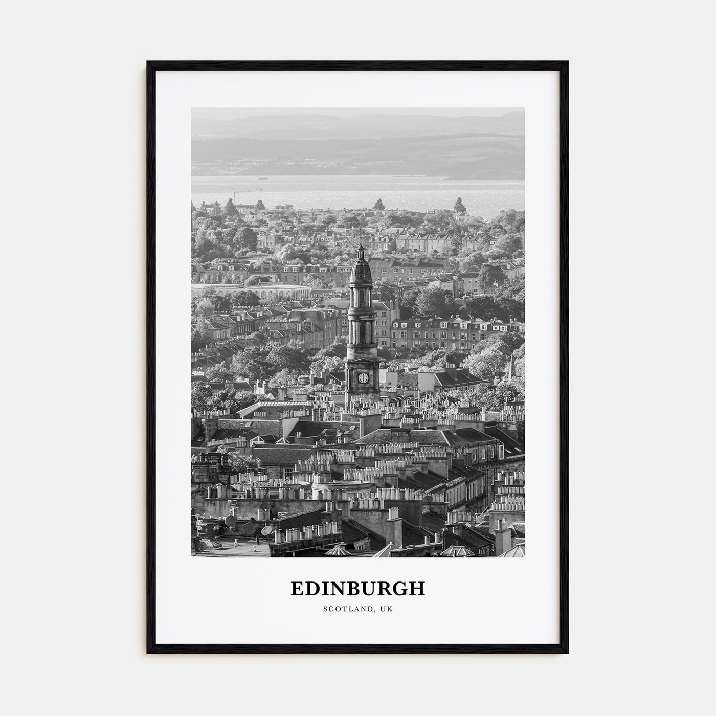 Edinburgh Portrait B&W No 1 Poster