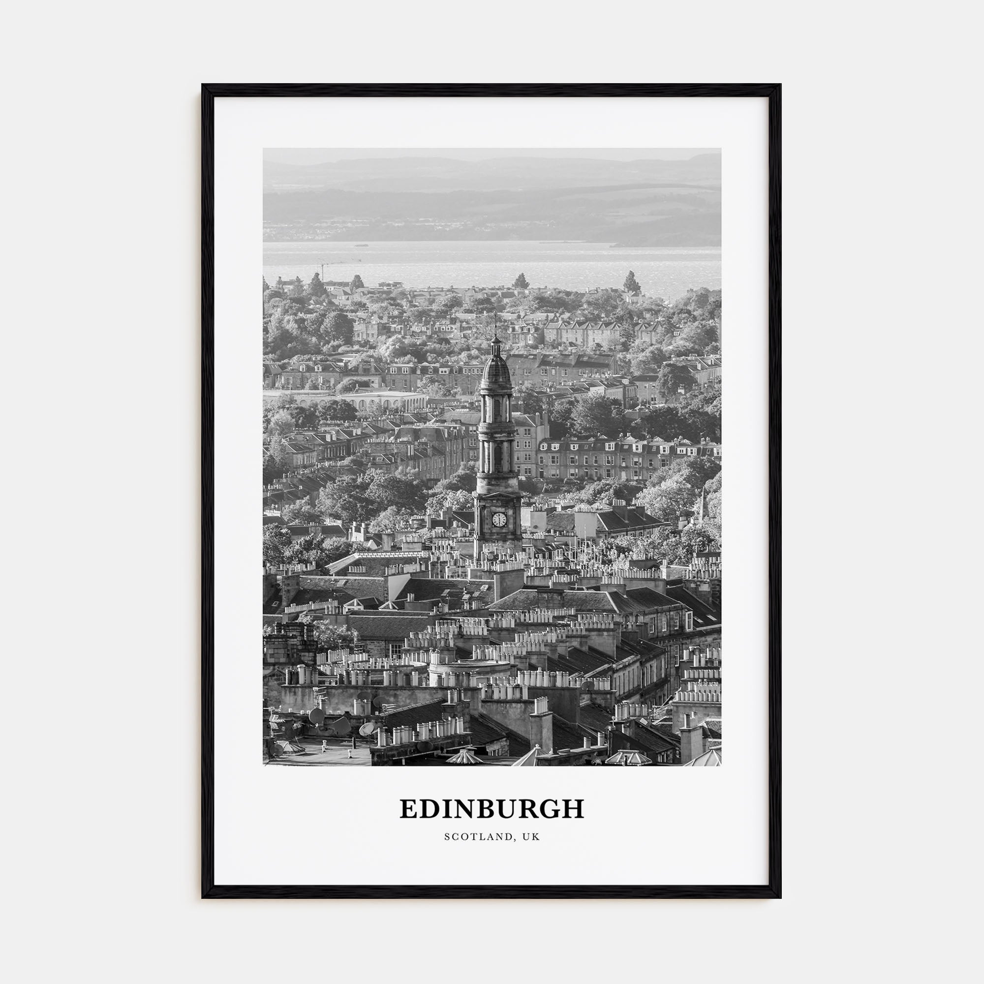 Edinburgh Portrait B&W No 1 Poster