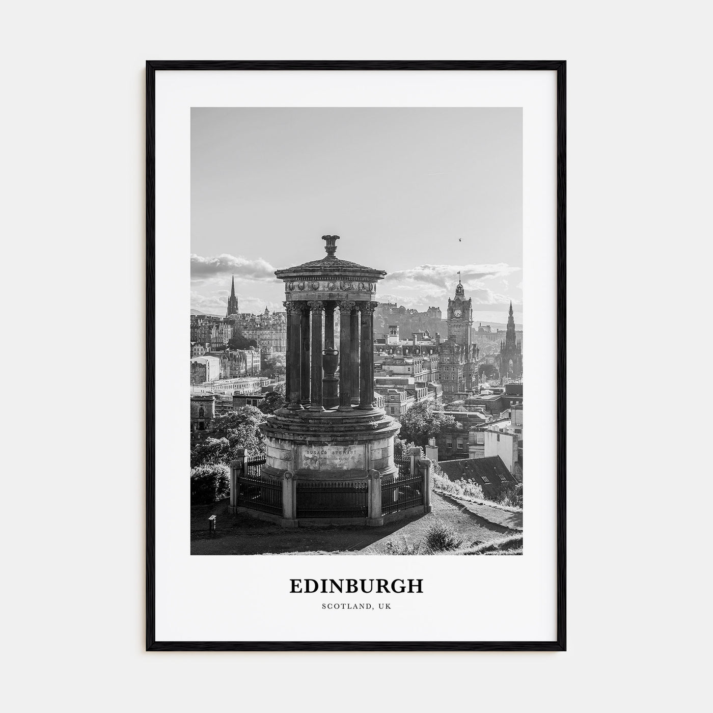 Edinburgh Portrait B&W No 2 Poster