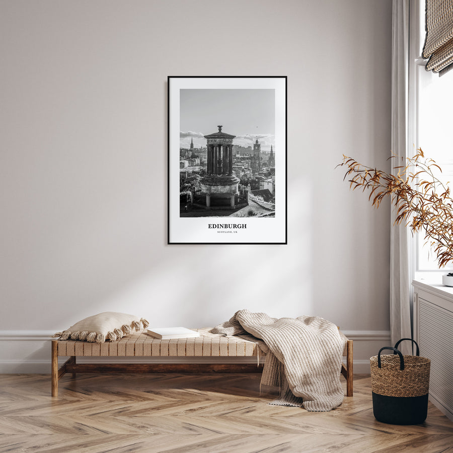 Edinburgh Portrait B&W No 2 Poster