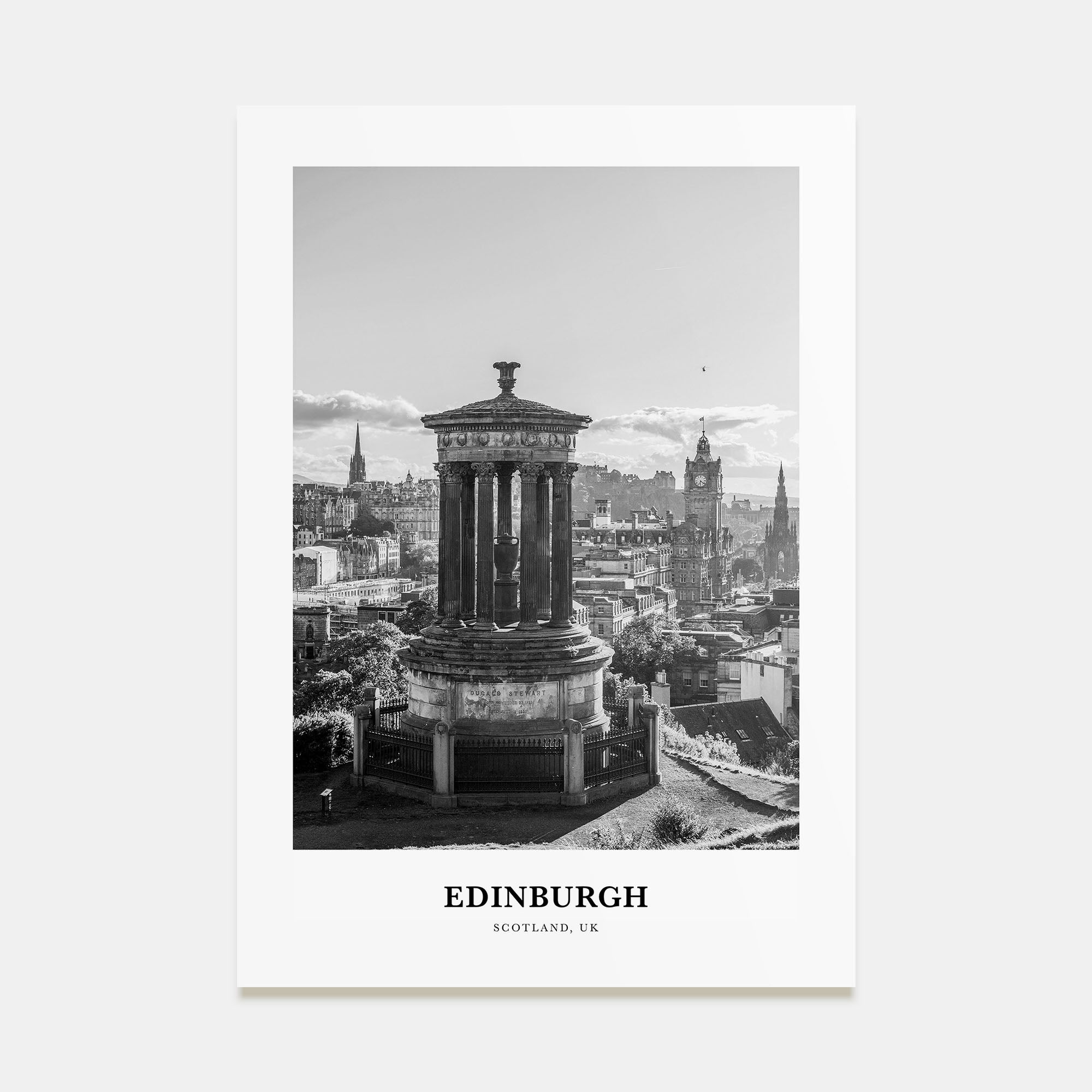 Edinburgh Portrait B&W No 2 Poster