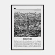Edinburgh Travel B&W No 2 Poster