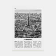 Edinburgh Travel B&W No 2 Poster