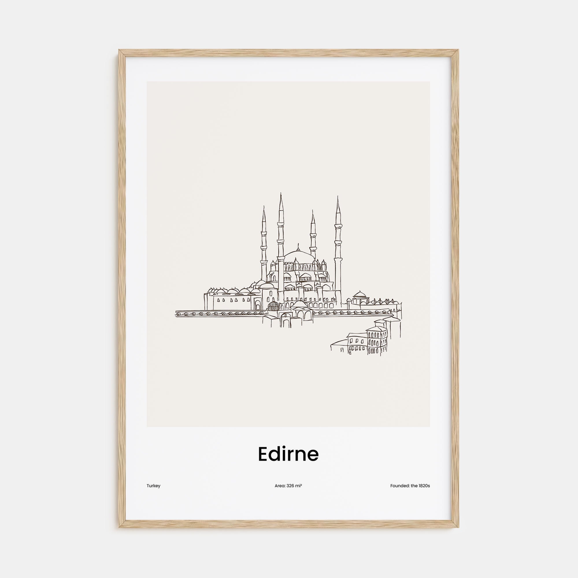 Edirne Drawn Poster