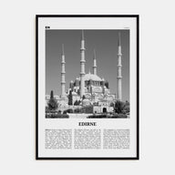 Edirne Travel B&W Poster
