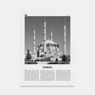 Edirne Travel B&W Poster