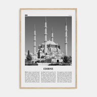 Edirne Travel B&W Poster
