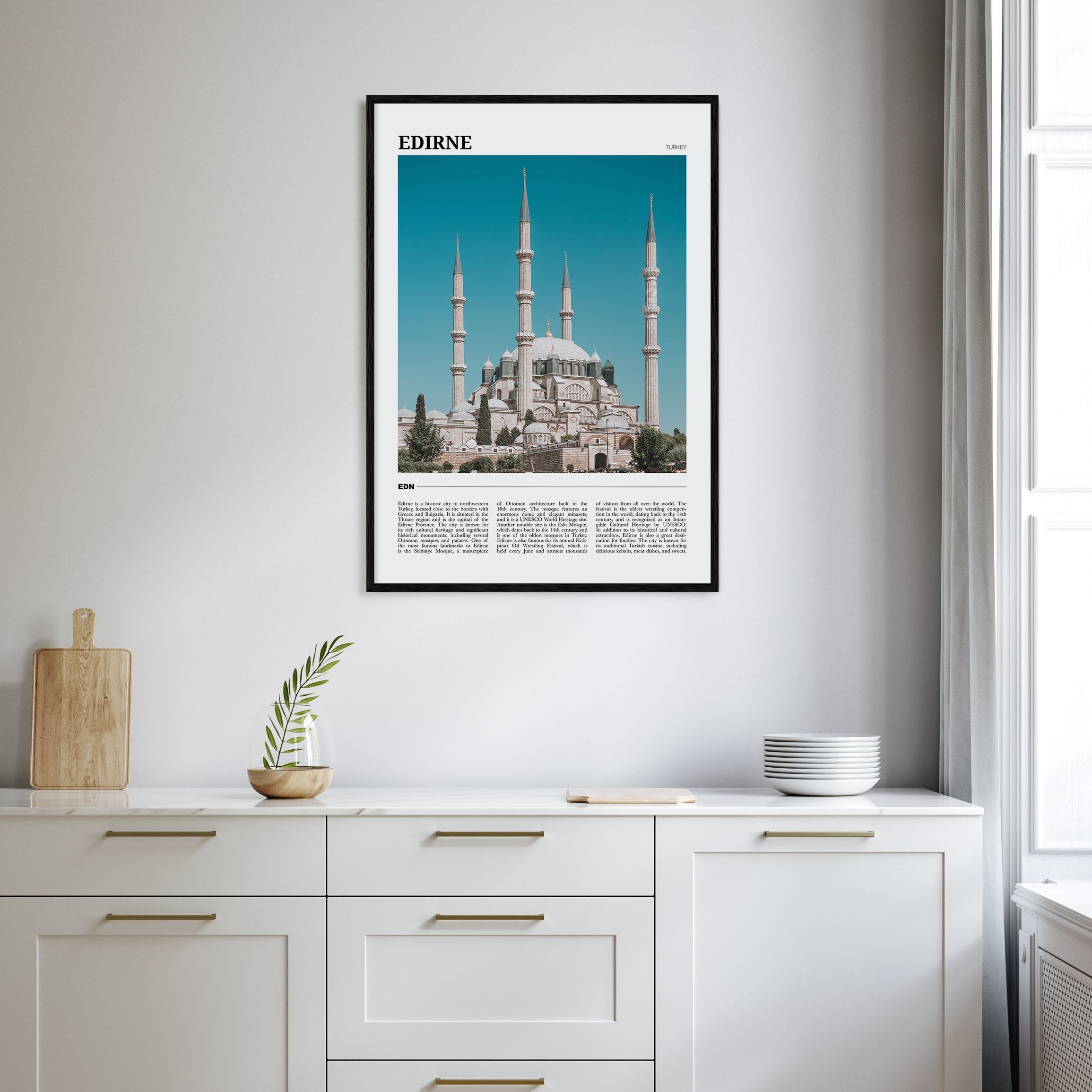 Edirne Travel Color Poster