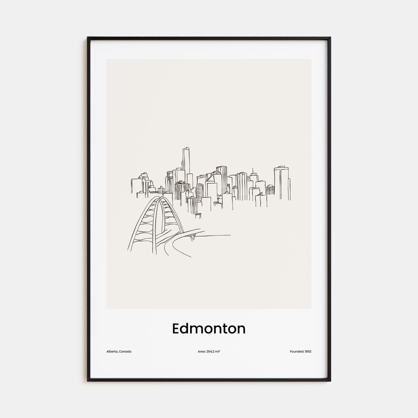 Edmonton Drawn Poster