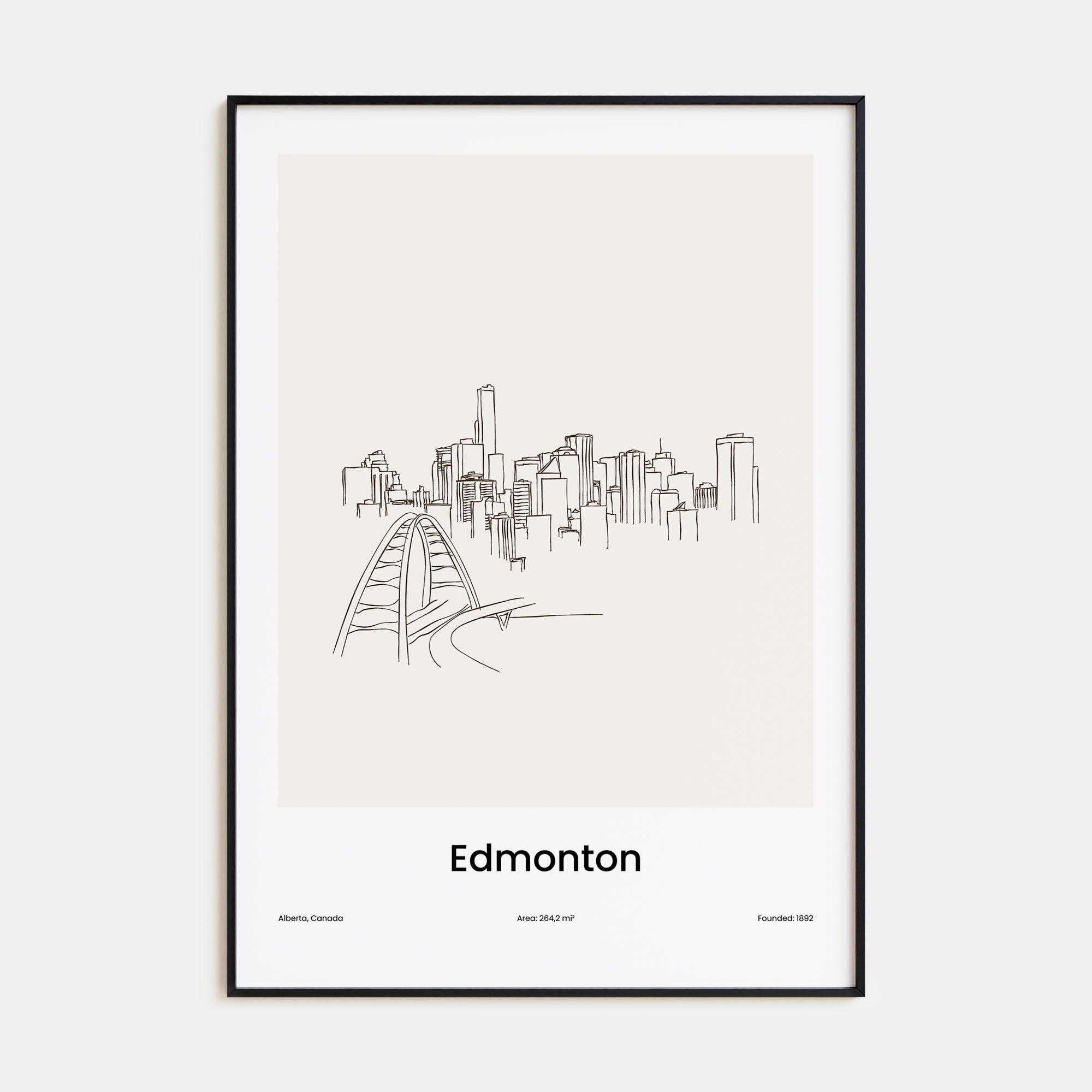 Edmonton Drawn Poster
