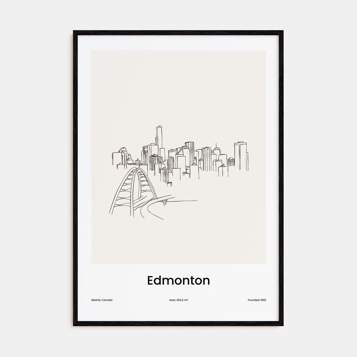 Edmonton Drawn Poster