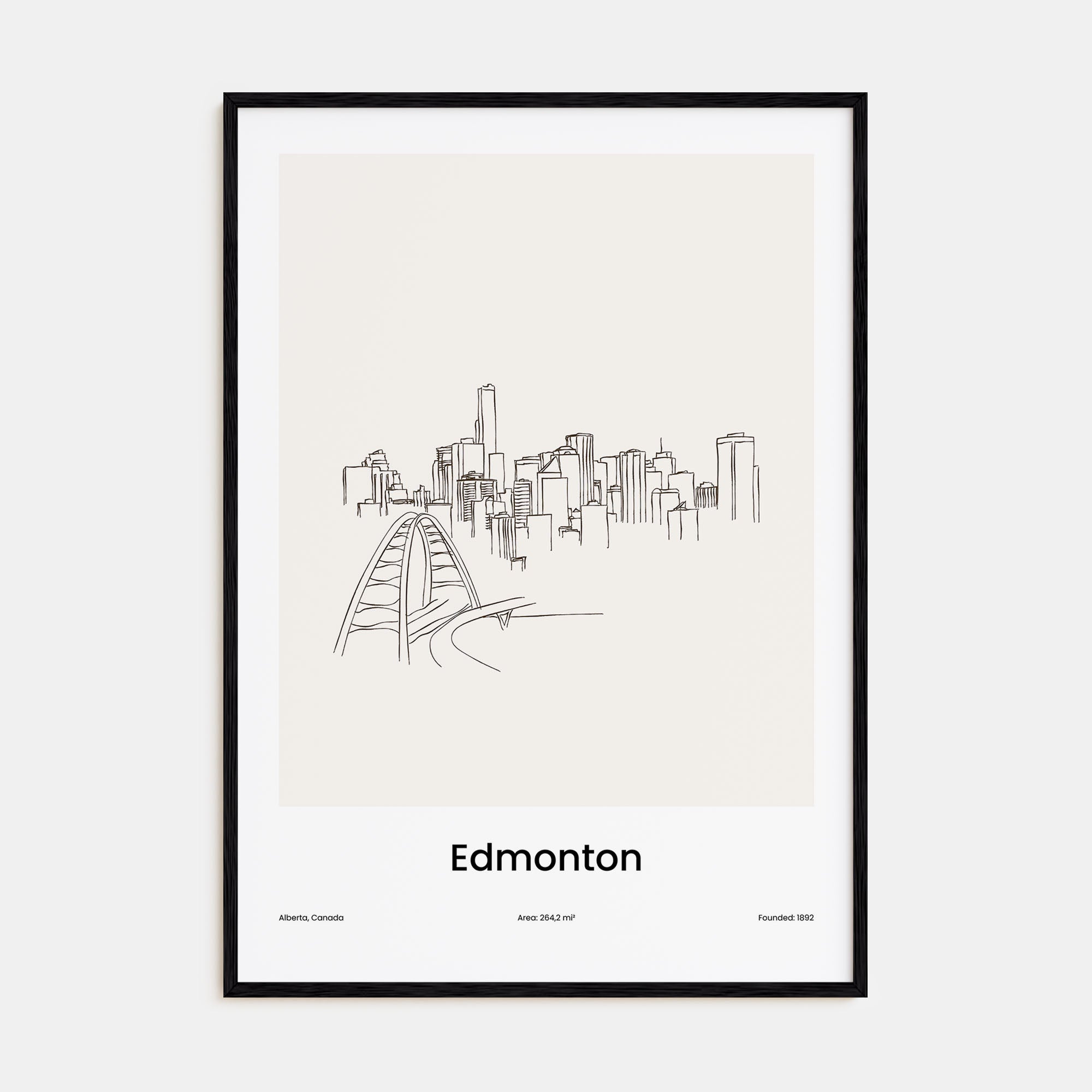 Edmonton Drawn Poster