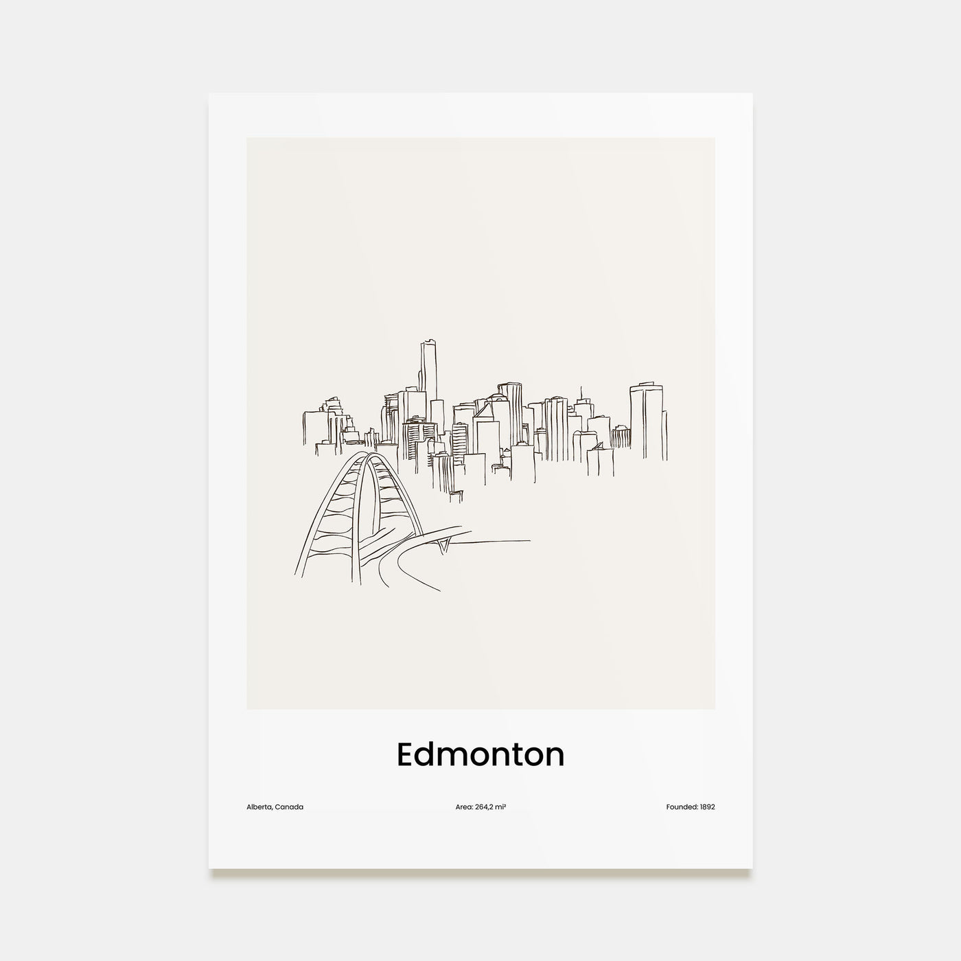 Edmonton Drawn Poster