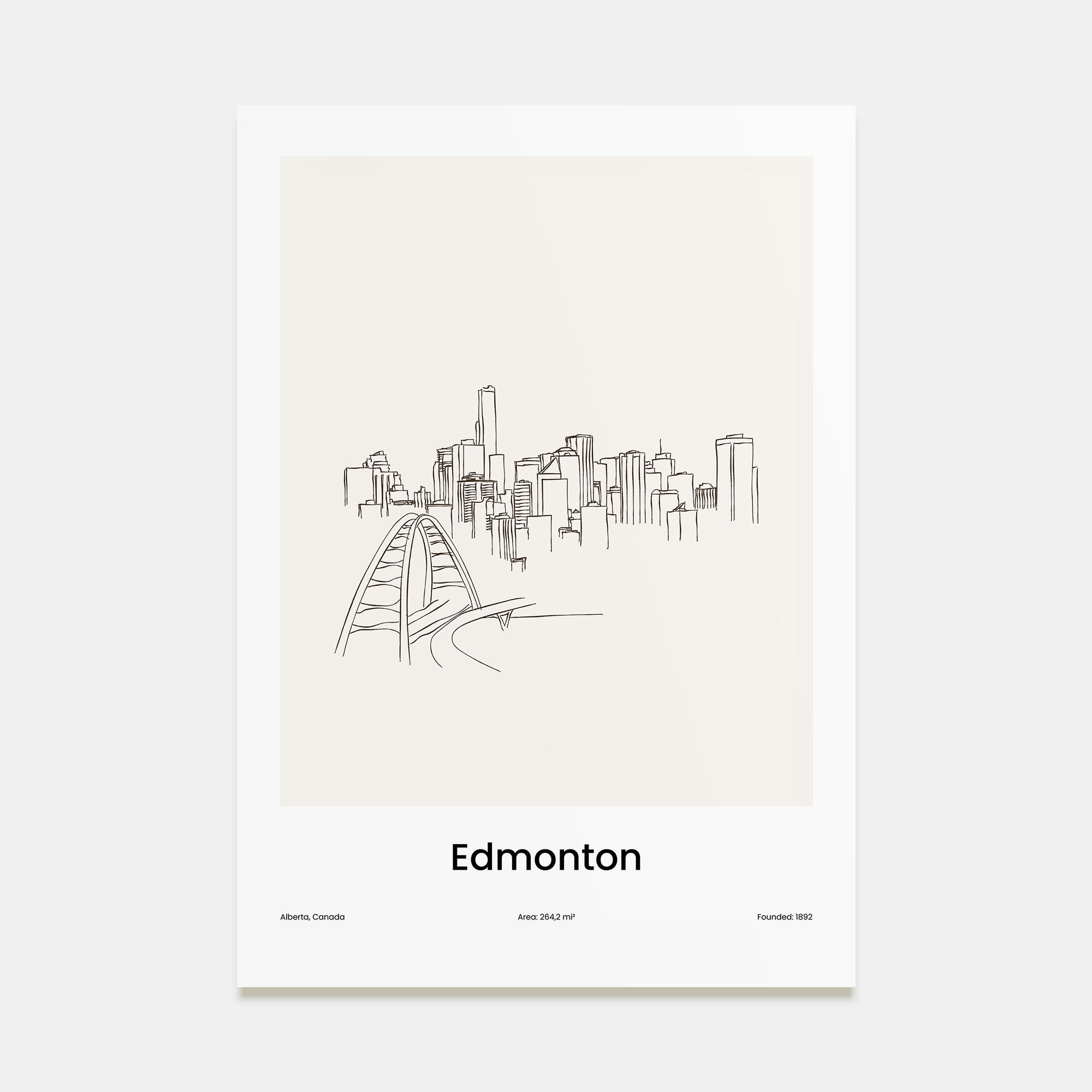 Edmonton Drawn Poster