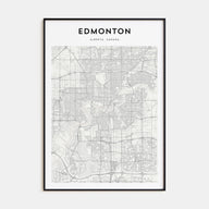 Edmonton Map Portrait Poster