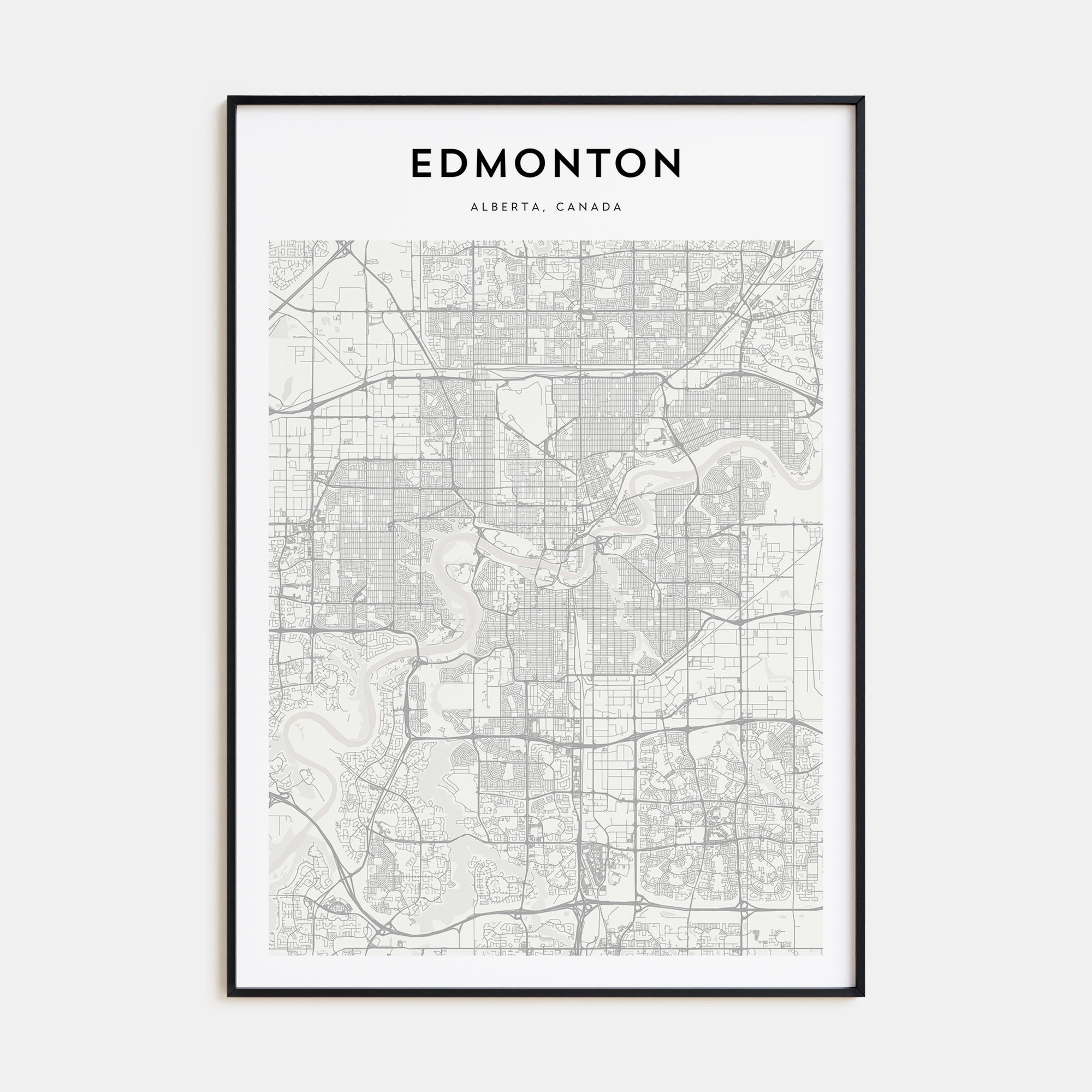 Edmonton Map Portrait Poster