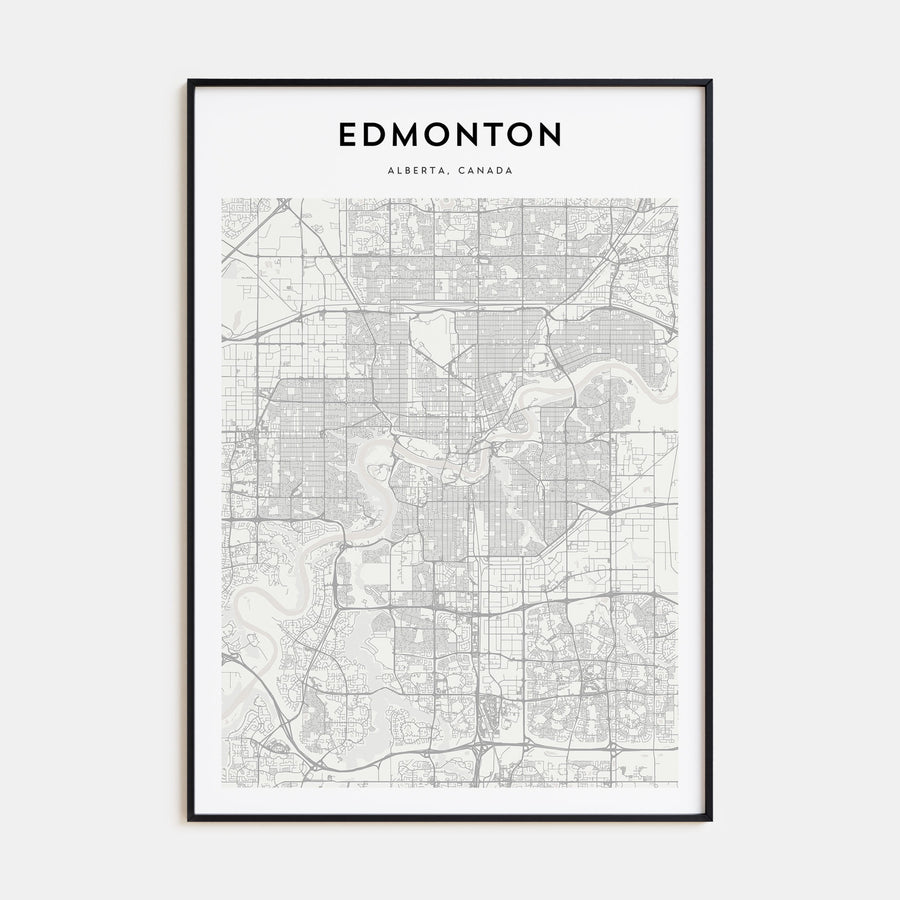 Edmonton Map Portrait Poster